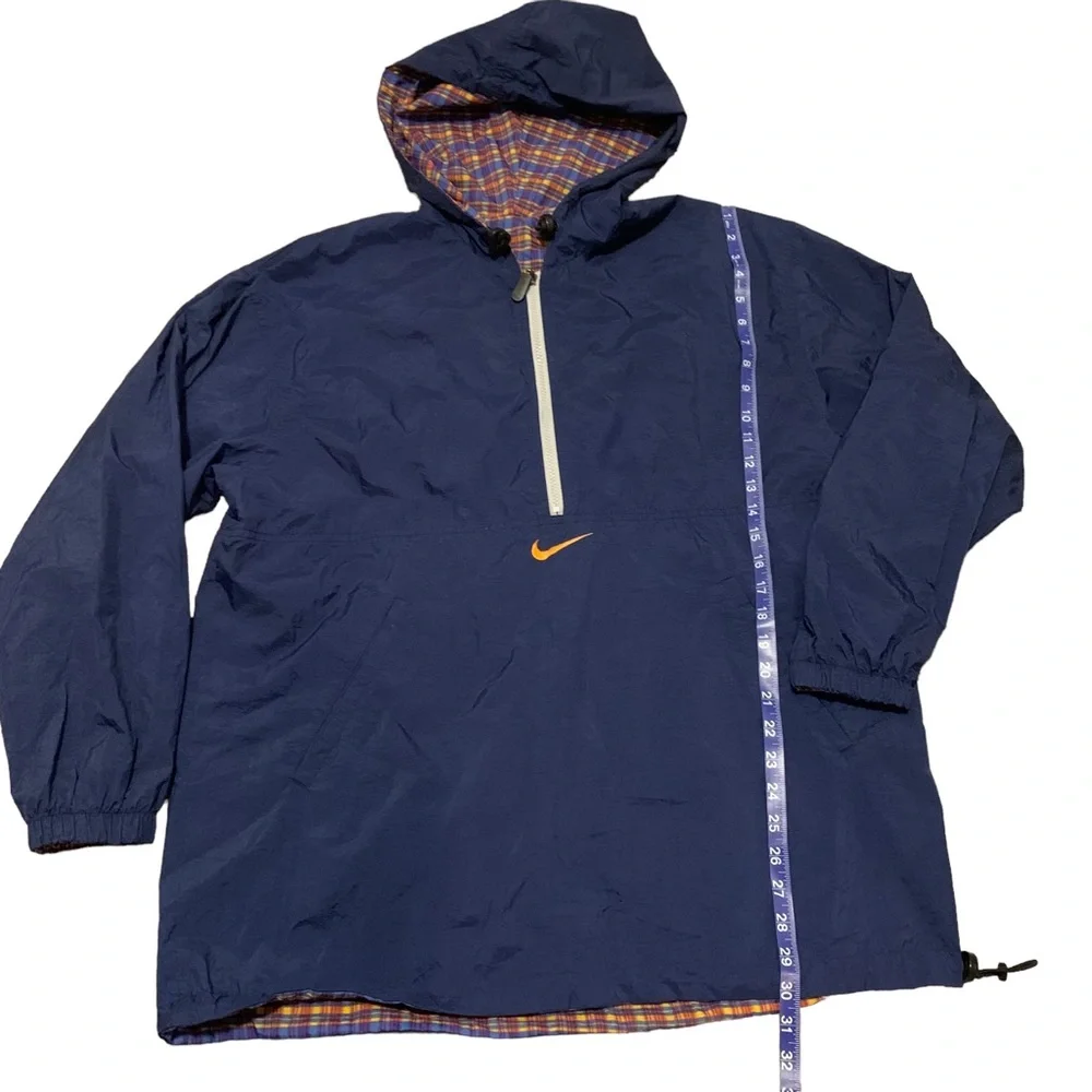 NIKE Menβs '90s Vintage Nike Reversible Plaid Windbreaker
Fireberry Size L !! - Picture 7 of 13
